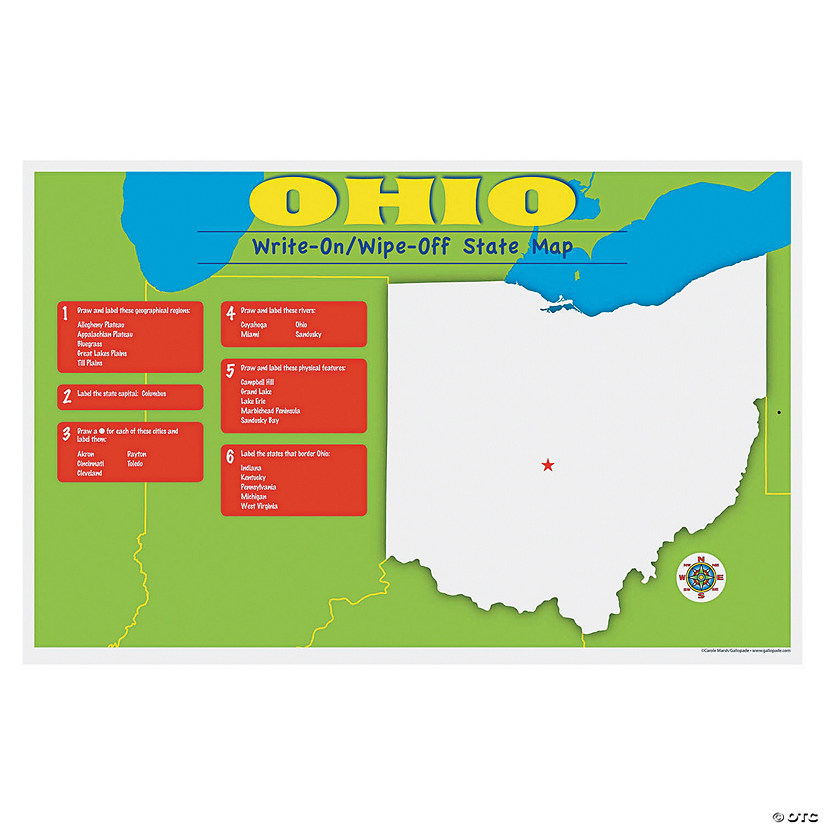 State Write-On Desk Mat - Ohio Image