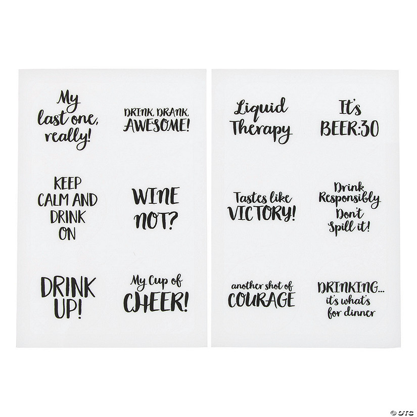 Static Cling Drink Markers - 12 Pc. Image