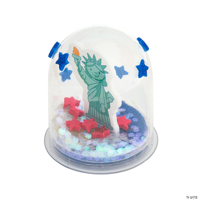 Statue of Liberty Glitter Snow Globe Craft Kit - Makes 12 Image