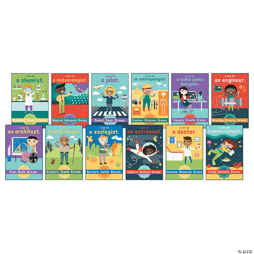 STEAM Careers Mini Classroom Bulletin Board Set - 12 Pc. Image