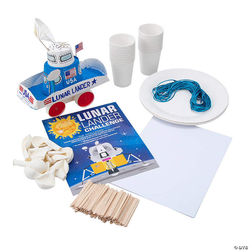 STEAM DIY Lunar Lander Activity Learning Challenge Craft Kit - Makes 12 Image