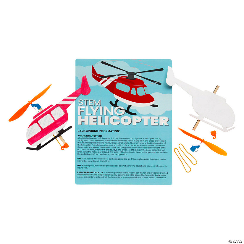 STEAM Flying Helicopter Activity Learning Challenge Craft Kit - Makes 12 Image