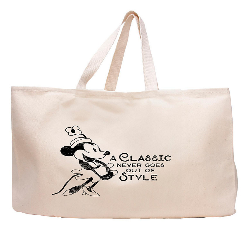 Steamboat Willie Tote Bag - Classic Style Cartoon Design Durable Cotton Twill Jumbo Bag Image