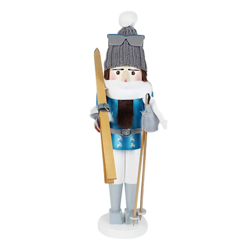 Steinbach Big Nutcracker Wooden Nutcracker, Skiing Powder King, 18.5in Image