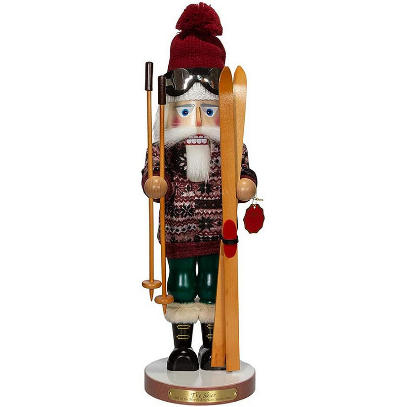 Steinbach ES3004 Skier Santa Nutcracker, 21.3 inches