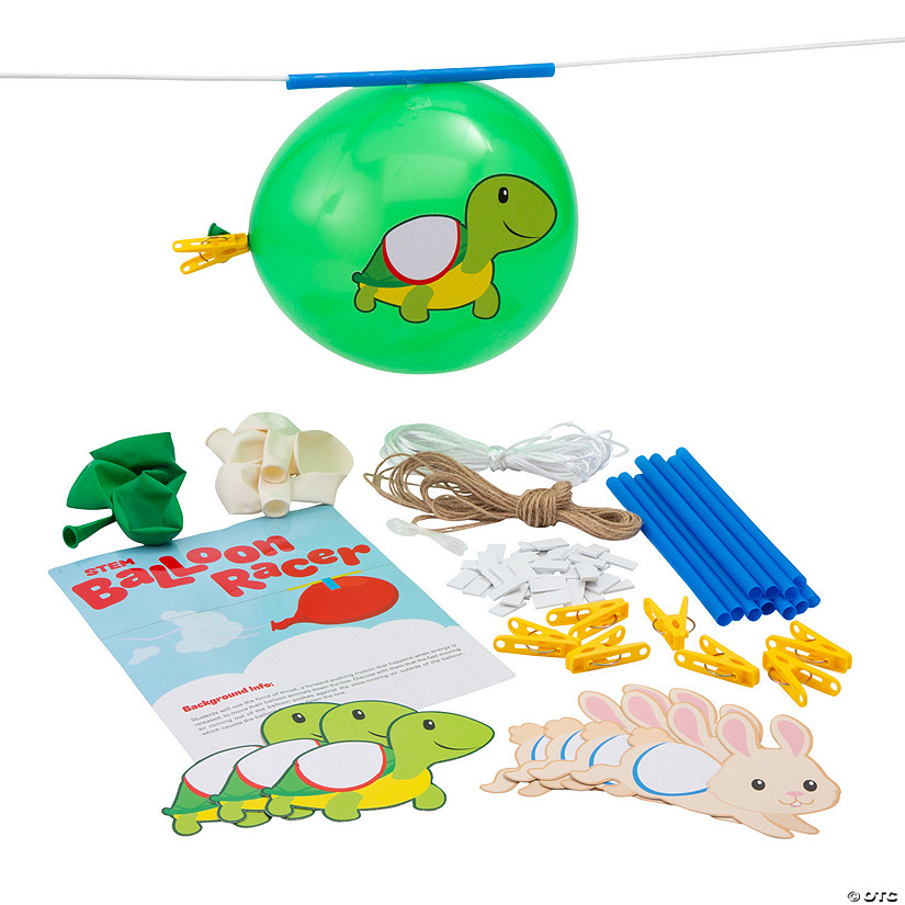 STEM Animal Balloon Race Activity Learning Challenge Craft Kit - Makes 12 Image