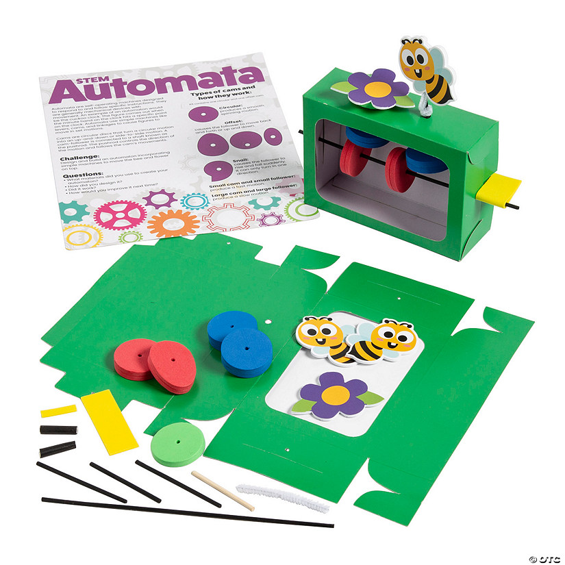 STEM Bee & Flower Automata Activity Learning Challenge Craft Kit - Makes 12 Image