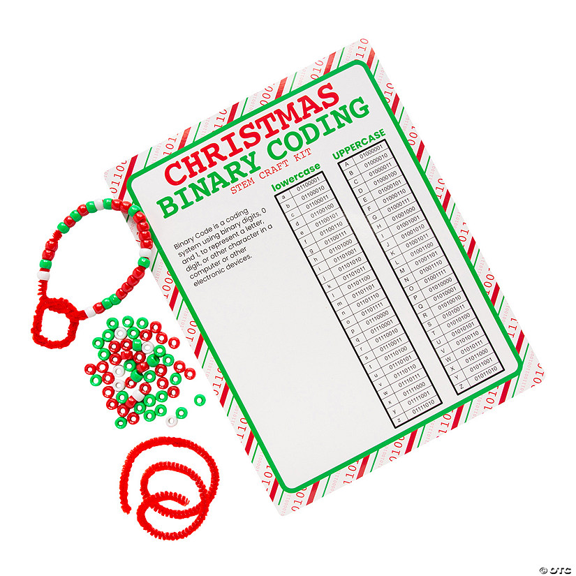 STEM Christmas Ornament Coding Activity Learning Challenge Craft Kit - Makes 12 Image