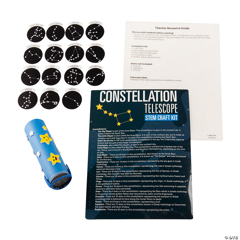 STEM Constellation Telescope Activity Learning Challenge Craft Kit - Makes 12 Image