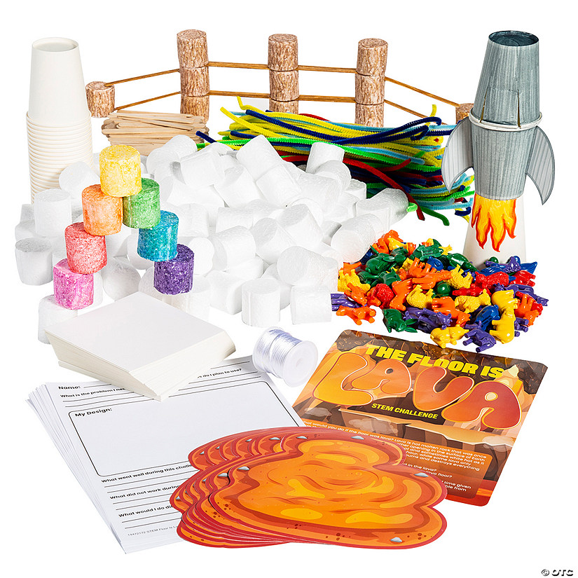 STEM Floor Is Lava Activity Learning Challenge Craft Kit - Makes 1 Image