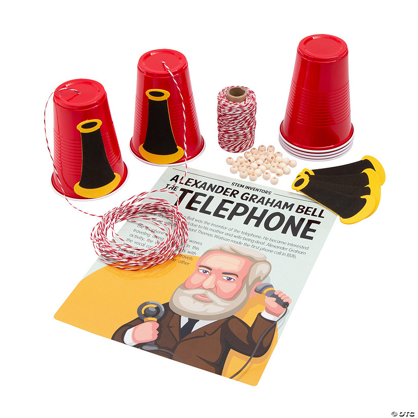 STEM Inventors Telephone Activity Learning Challenge Craft Kit - Makes 12 Image