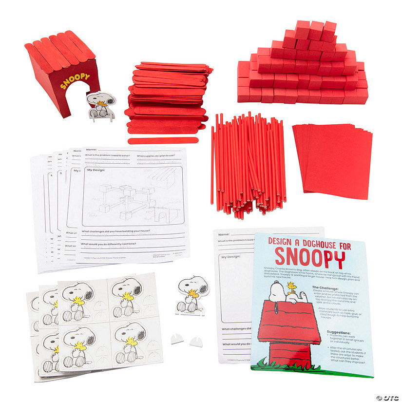 STEM Peanuts<sup>&#174;</sup> Snoopy House Activity Learning Challenge Craft Kit - Makes 12 Image