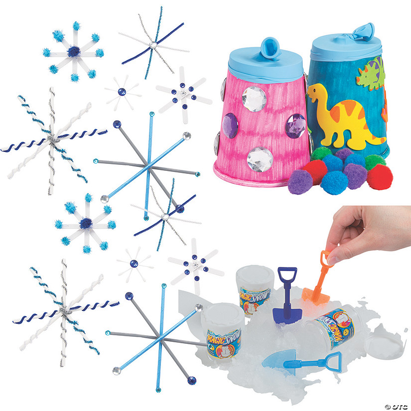 STEM Winter Activity Learning Challege Craft Kit Assortment - Makes 24 Image