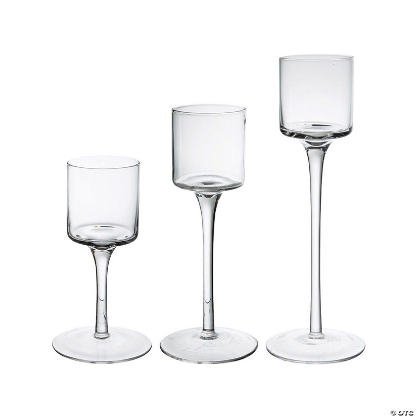 Stemmed Votive Candle Holders - 3 Pc. Image