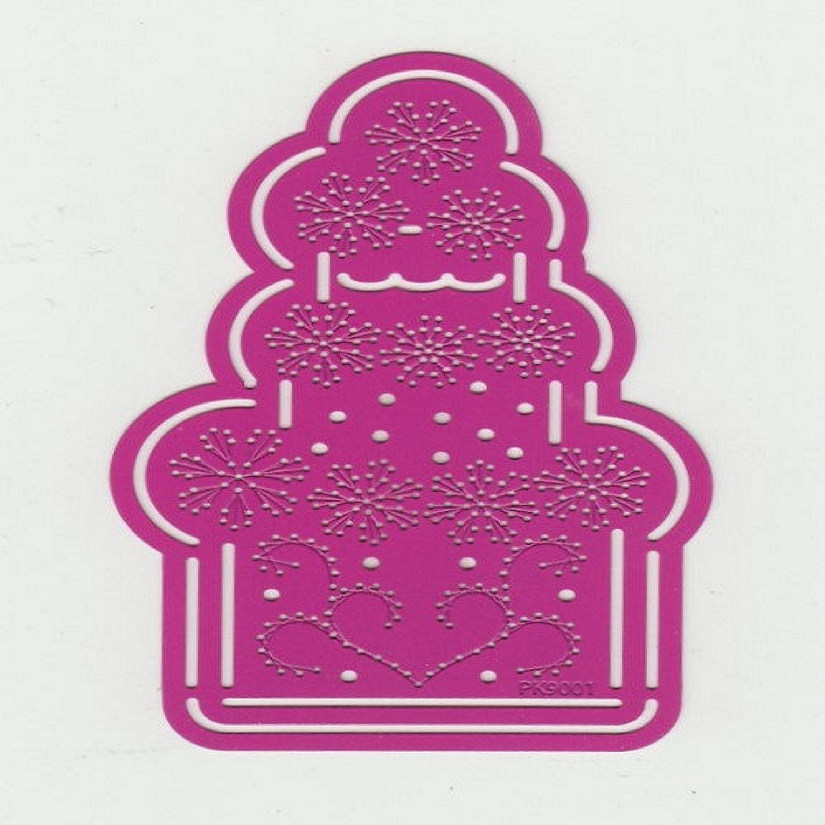 Stencils Pink  Cake Image