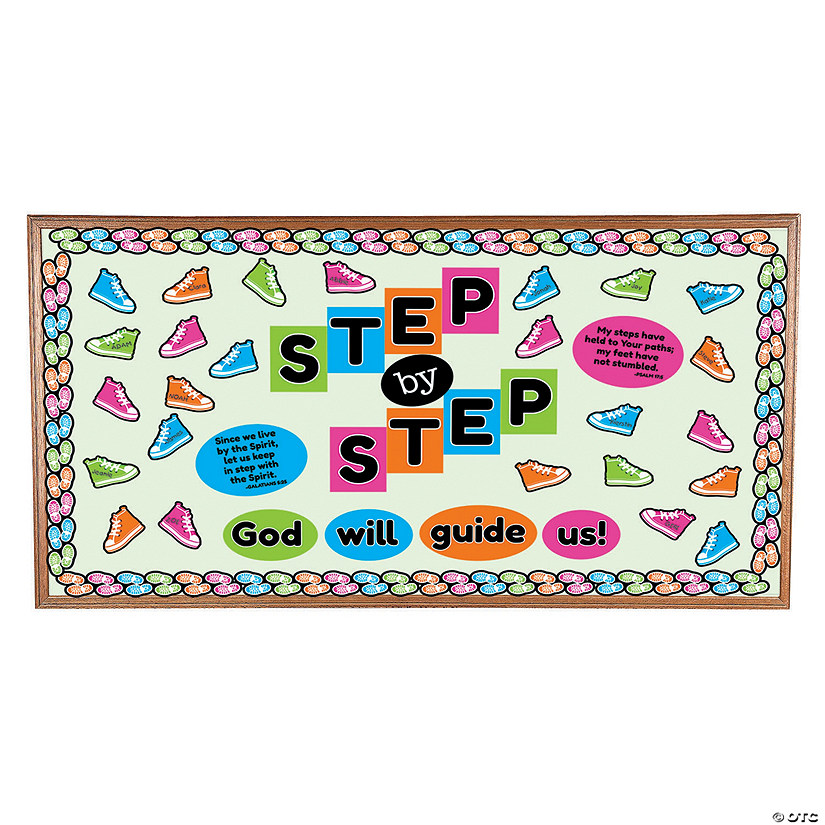 Step by Step Religious Bulletin Board Set - 59 Pc. Image