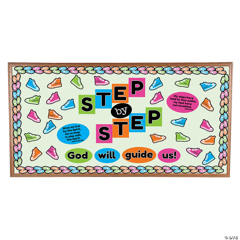 Step by Step Religious Bulletin Board Set Oriental Trading
