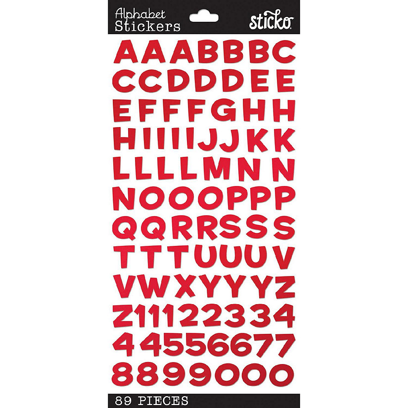 Sticko Alphabet Stickers-Funhouse Red Metallic | Oriental Trading