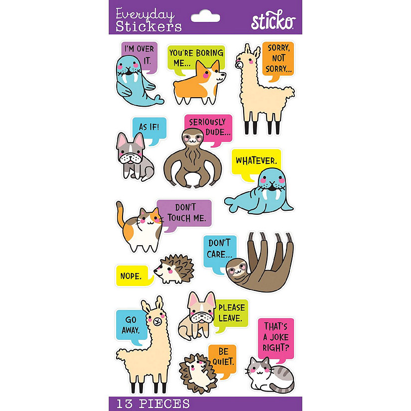Sticko Themed Stickers-Sarcastic Animals Image