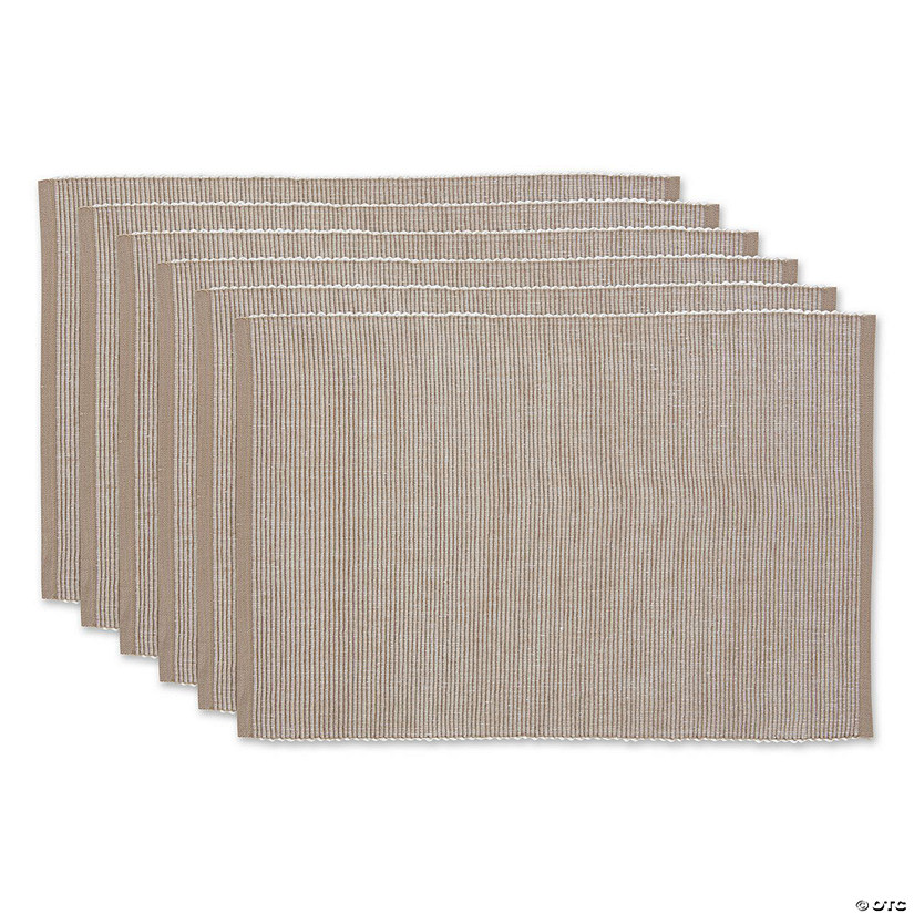 Stone & White 2-Tone Ribbed Placemat (Set Of 6) Image