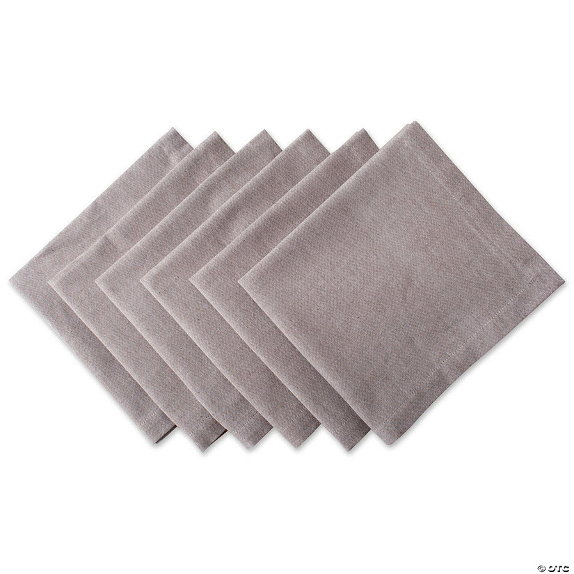 Stone Brown Solid Chambray Napkin (Set Of 6) Image