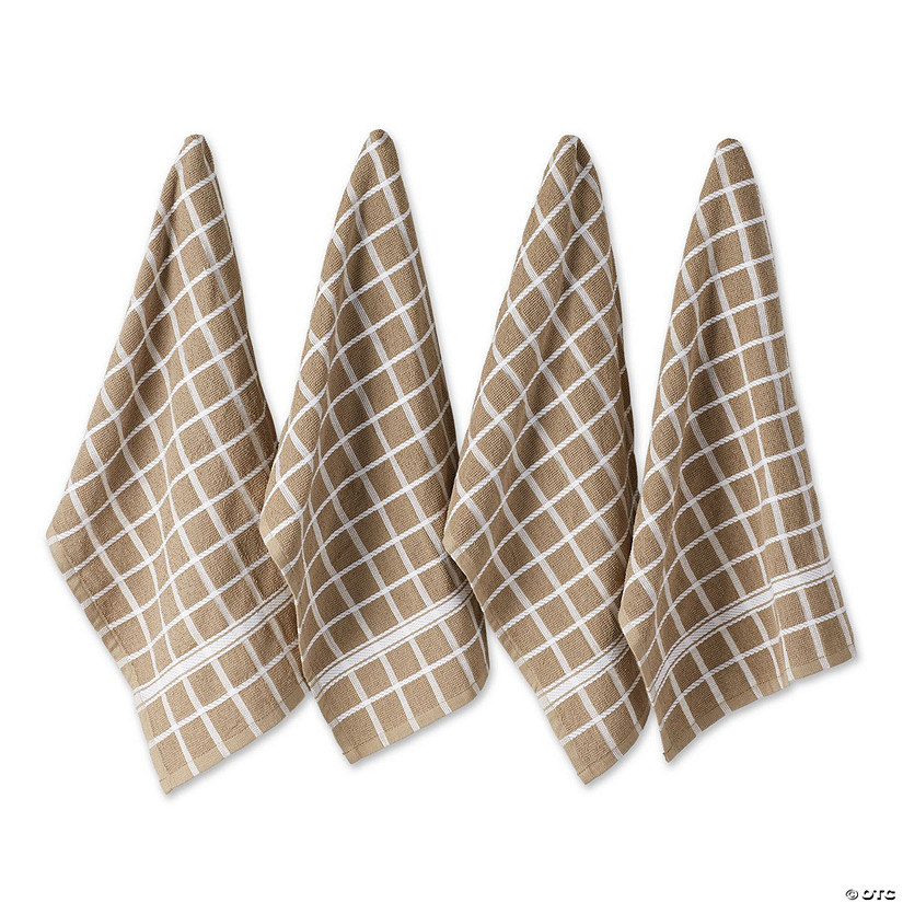 Stone Solid Windowpane Terry Dishtowel 4 Piece Image