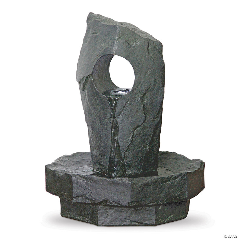 Stone Standing Rock Fountain 20"D X 27.5"H Resin Image