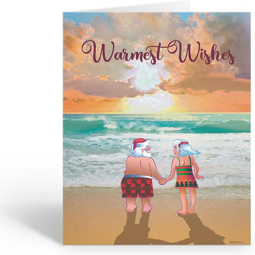 Stonehouse Collection - Mr. And Mrs. Claus Sunset Beach Walk Christmas 