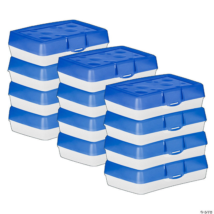 Storex Pencil Case, Blue, Pack of 12 Image