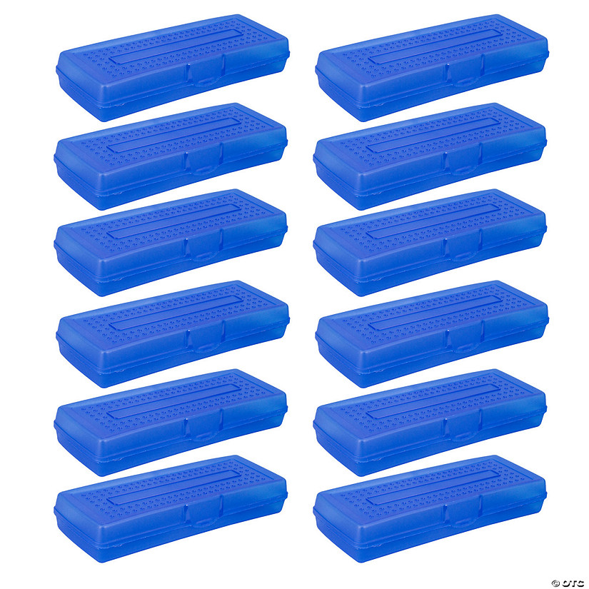 Storex Single Mini Pencil Storage Case, Assorted Colors, Pack of 12 Image