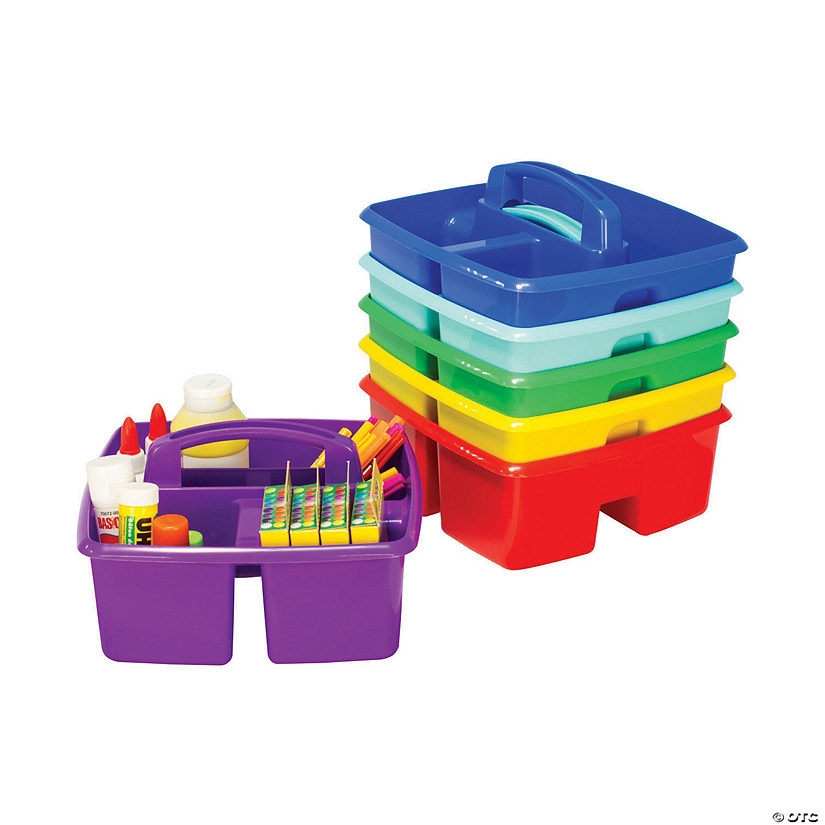 Storex Small Caddy Assorted Colors, Set of 6 Image