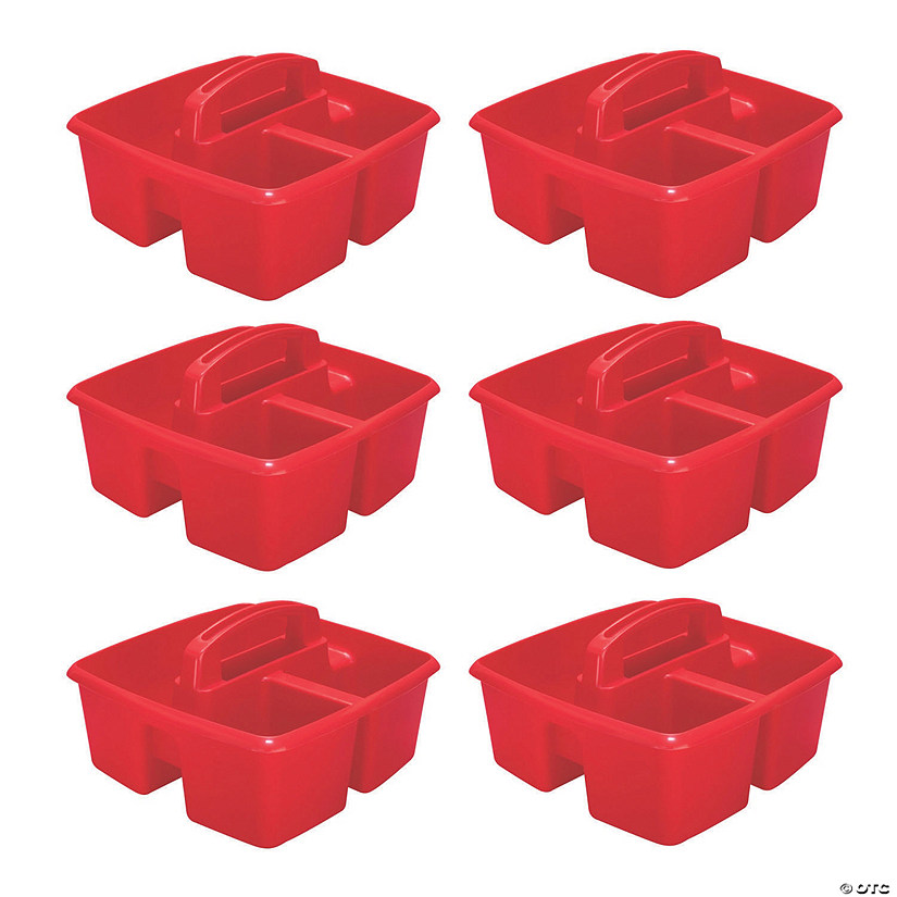 Storex Small Caddy, Red, Pack of 6 Image