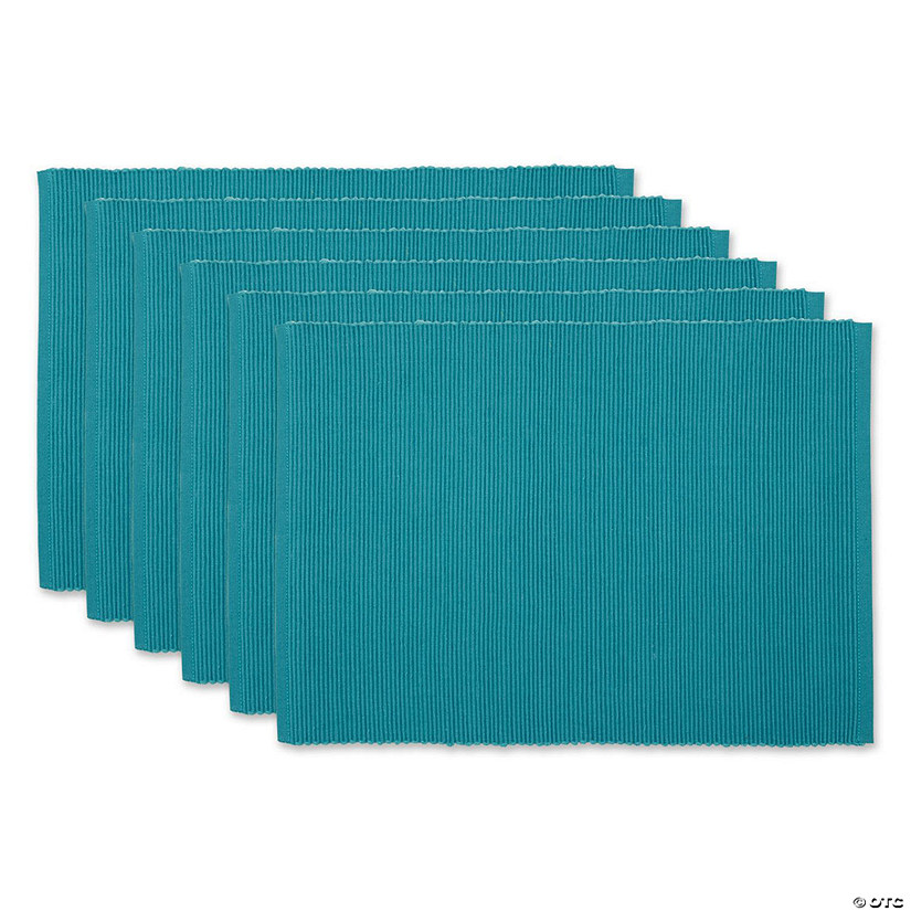 Storm Blue Placemat Set, 13X19", 6 Piece Image