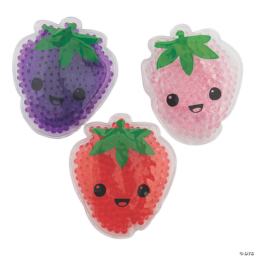Strawberry Gel Beads Sensory Shapes - 12 Pc. Image