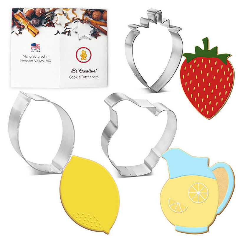 Strawberry Lemon Pitcher Cookie Cutter 3 Pc Set HS0467 Image