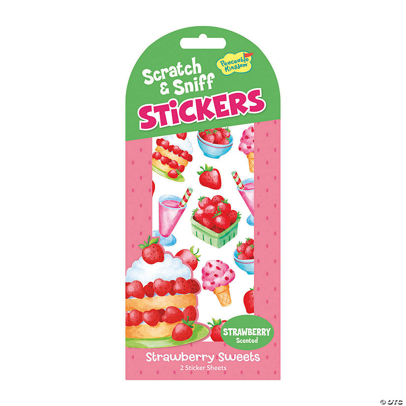 Strawberry Sweets Scratch & Sniff Stickers: Pack of 12 Image