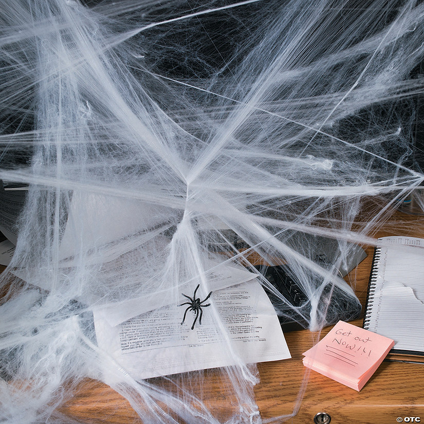 Stretchable Spider Web Halloween Decorations with Spiders - 12 Pc. Image