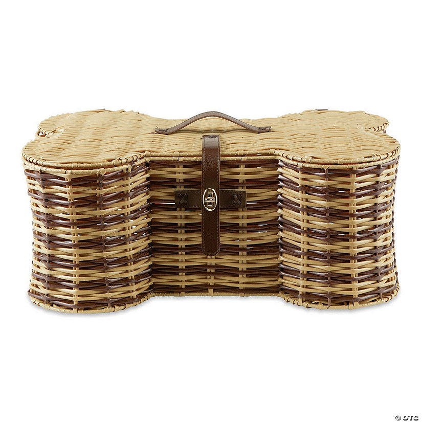 Stripe Bone Shape Toy Basket Large 24X15X9 Image