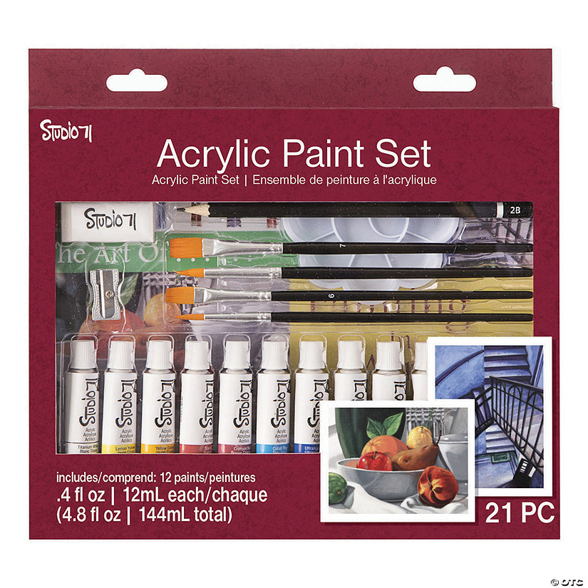 Studio 71 Assorted Colors Acrylic Paint Set of 21