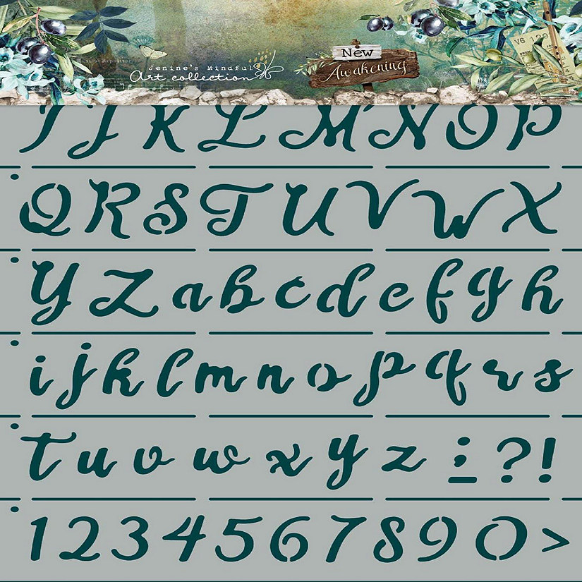 Jenine's Mindful Art New Awakening Hand Lettering Alphabet Stencil