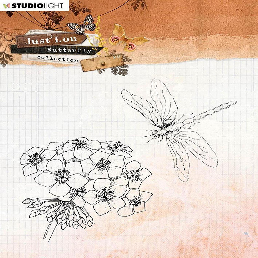 Studio Light Just Lou Clear Stamp Butterfly Collection 110x110mm nr15 Image