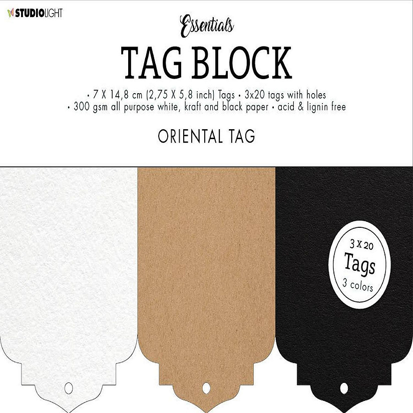 Studio Light SL Tag Block Oriental Essentials 148x210x8mm 60 Tags nr02