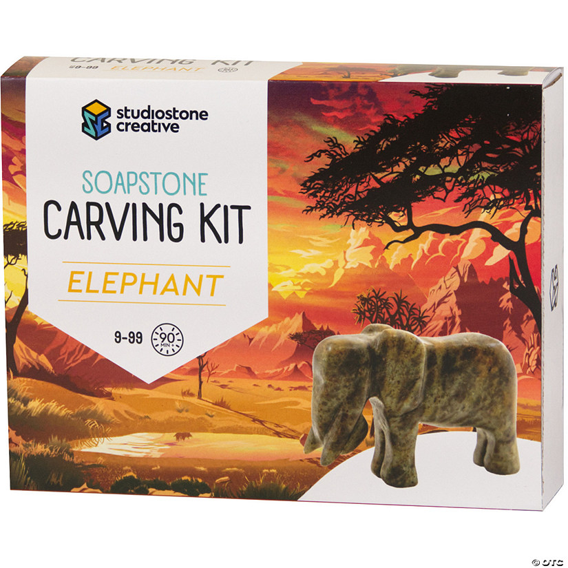 Studiostone Creative Elephant Soapstone Carving Kit Image