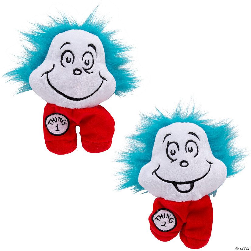 Stuffed Dr. Seuss&#8482; Walking Thing 1 & Thing 2 Puppets - 12 Pc. Image