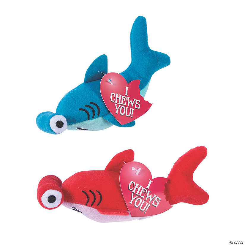 Stuffed Hammerhead Shark Valentine Exchanges with Card for 12 Image