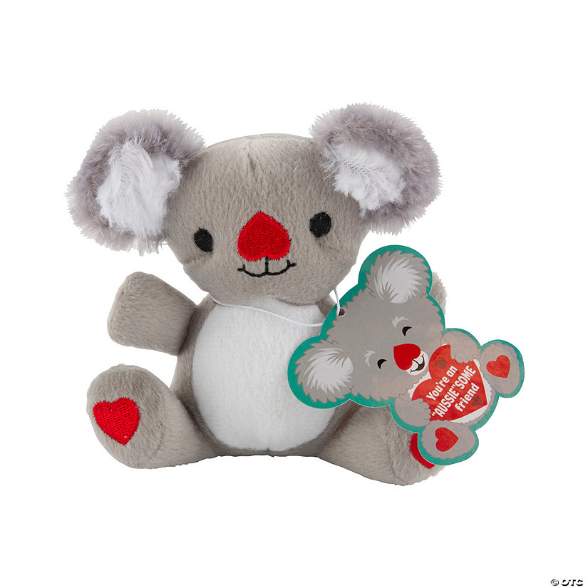 Stuffed Koalas Valentine Exchanges with Card for 12 Image