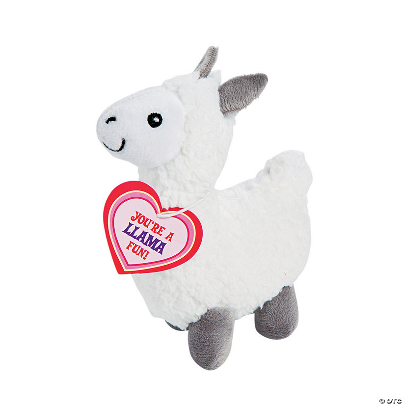 Stuffed Llamas Valentine Exchanges with Card for 12 Image