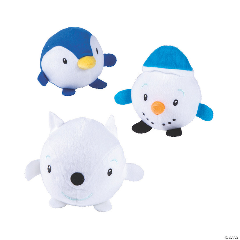 Stuffed Round Winter Snow Characters - 12 Pc. Image