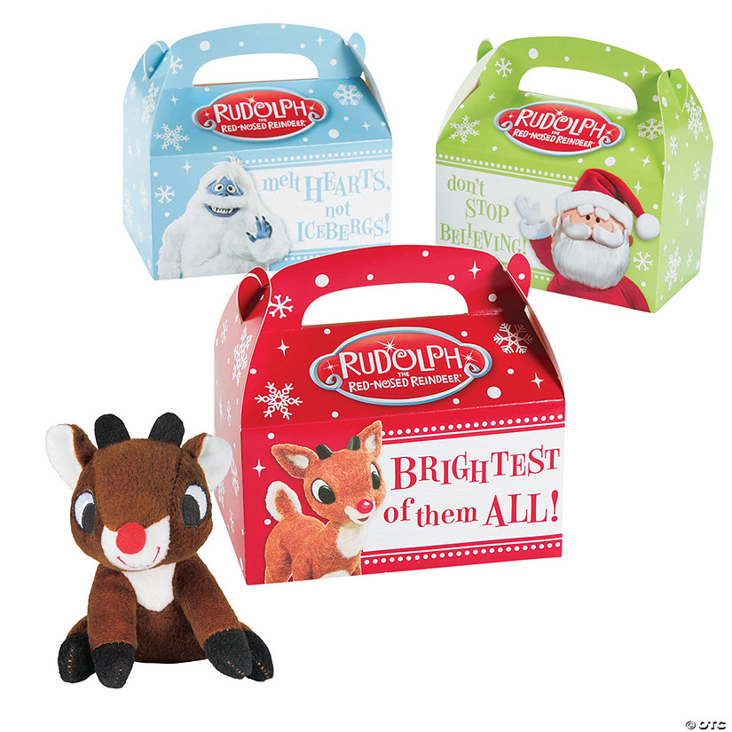 Stuffed Rudolph the Red-Nosed Reindeer<sup>&#174; </sup>Gift Kit for 12 Image