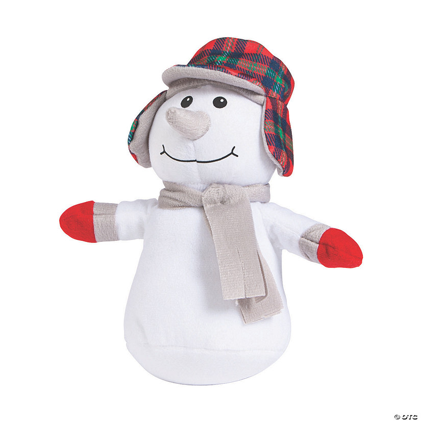 Stuffed Snowman with Ear Flap Hat Image